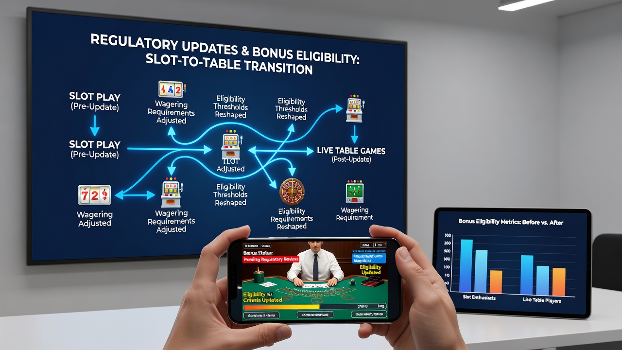 Smartphone mit Casino-Apps zeigt Übergang von Slots zu Live-Tischspielen unter regulatorischen Anpassungen