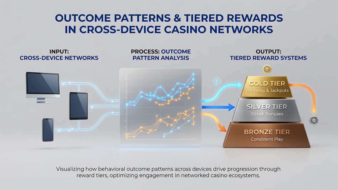 Visualisierung der Cross-Device-Synchronisation und Auswirkungen auf Belohnungstiers