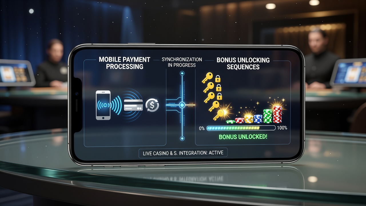Mobile Zahlungsverarbeitung und Bonusfreischaltungen in Slots und Live-Spielen